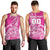 Custom New Zealand Rugby Silver Fern Men Tank Top Aotearoa Kiwi Maori Pink Version - Polynesian Pride