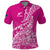 Custom New Zealand Rugby Silver Fern Polo Shirt Aotearoa Kiwi Maori Pink Version - Polynesian Pride