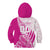 Custom New Zealand Rugby Silver Fern Kid Hoodie Aotearoa Maori Pink Version - Polynesian Pride
