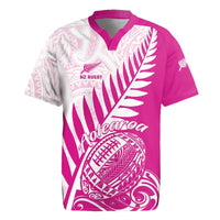 Custom New Zealand Rugby Silver Fern Rugby Jersey Aotearoa Maori Pink Version - Polynesian Pride