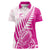 Custom New Zealand Rugby Silver Fern Women Polo Shirt Aotearoa Maori Pink Version - Polynesian Pride