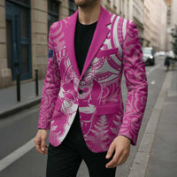 New Zealand Silver Fern Rugby All Pink Blazer Maori Tiki Player With Ta Moko Tribal - Polynesian Pride