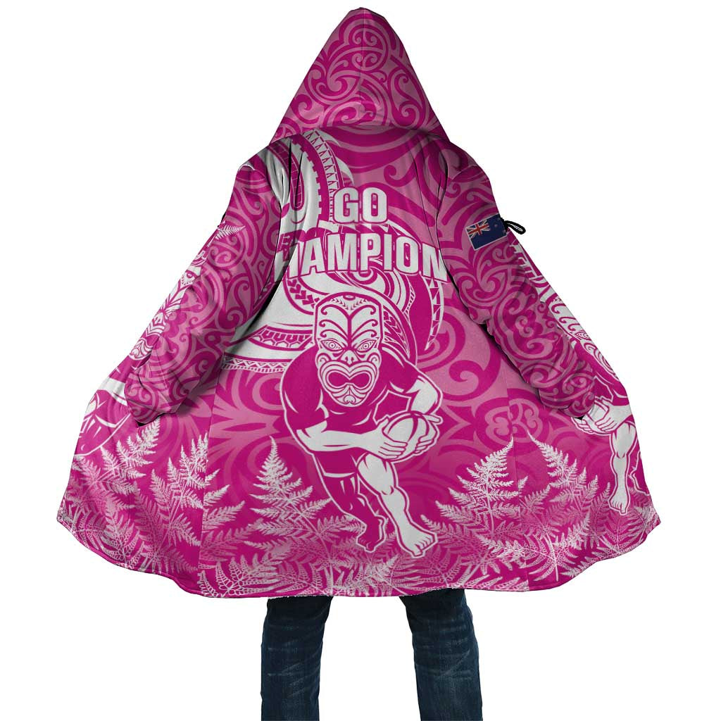 New Zealand Silver Fern Rugby All Pink Cloak Maori Tiki Player With Ta Moko Tribal - Polynesian Pride