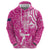 New Zealand Silver Fern Rugby All Pink Hoodie Maori Tiki Player With Ta Moko Tribal - Polynesian Pride