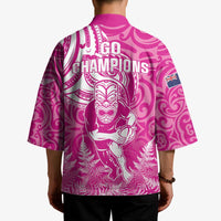 New Zealand Silver Fern Rugby All Pink Kimono Maori Tiki Player With Ta Moko Tribal - Polynesian Pride