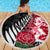 New Zealand and England Rugby Beach Blanket Silver Fern With Red Rose World Cup 2023 LT01 - Wonder Print Shop