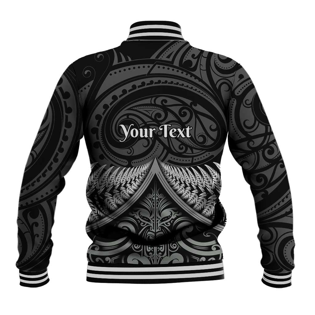 Personalised Toitu Te Tiriti Aotearoa Silver Fern Baseball Jacket New Zealand Maori Pattern LT01 - Polynesian Pride