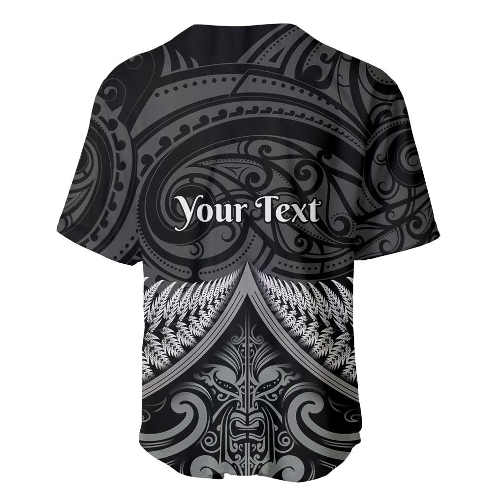 Personalised Toitu Te Tiriti Aotearoa Silver Fern Baseball Jersey New Zealand Maori Pattern LT01 - Polynesian Pride
