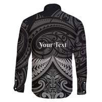 Personalised Toitu Te Tiriti Aotearoa Silver Fern Family Matching Long Sleeve Bodycon Dress and Hawaiian Shirt New Zealand Maori Pattern
