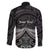 Personalised Toitu Te Tiriti Aotearoa Silver Fern Family Matching Off The Shoulder Long Sleeve Dress and Hawaiian Shirt New Zealand Maori Pattern