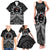 Personalised Toitu Te Tiriti Aotearoa Silver Fern Family Matching Tank Maxi Dress and Hawaiian Shirt New Zealand Maori Pattern