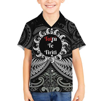 Personalised Toitu Te Tiriti Aotearoa Silver Fern Hawaiian Shirt New Zealand Maori Pattern