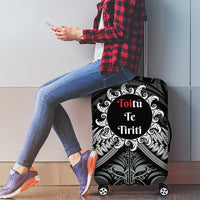 Toitu Te Tiriti Aotearoa Silver Fern Luggage Cover New Zealand Maori Pattern