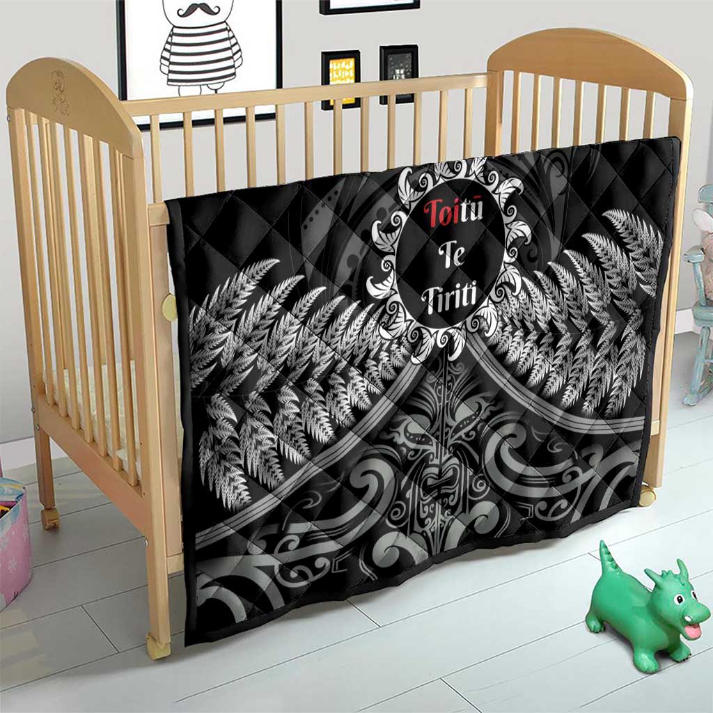 Toitu Te Tiriti Aotearoa Silver Fern Quilt New Zealand Maori Pattern