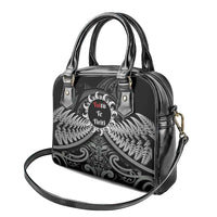 Toitu Te Tiriti Aotearoa Silver Fern Shoulder Handbag New Zealand Maori Pattern