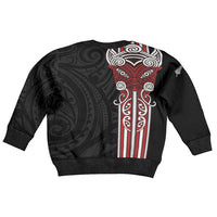 Toitu Te Reo Maori Toitu Te Whenua Toitu Te Tiriti Kid Ugly Christmas Sweater Maori Warrior