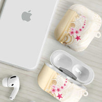 Beige Frangipani Sea Shell AirPods Case Starfish Polynesian Pattern - Polynesian Pride