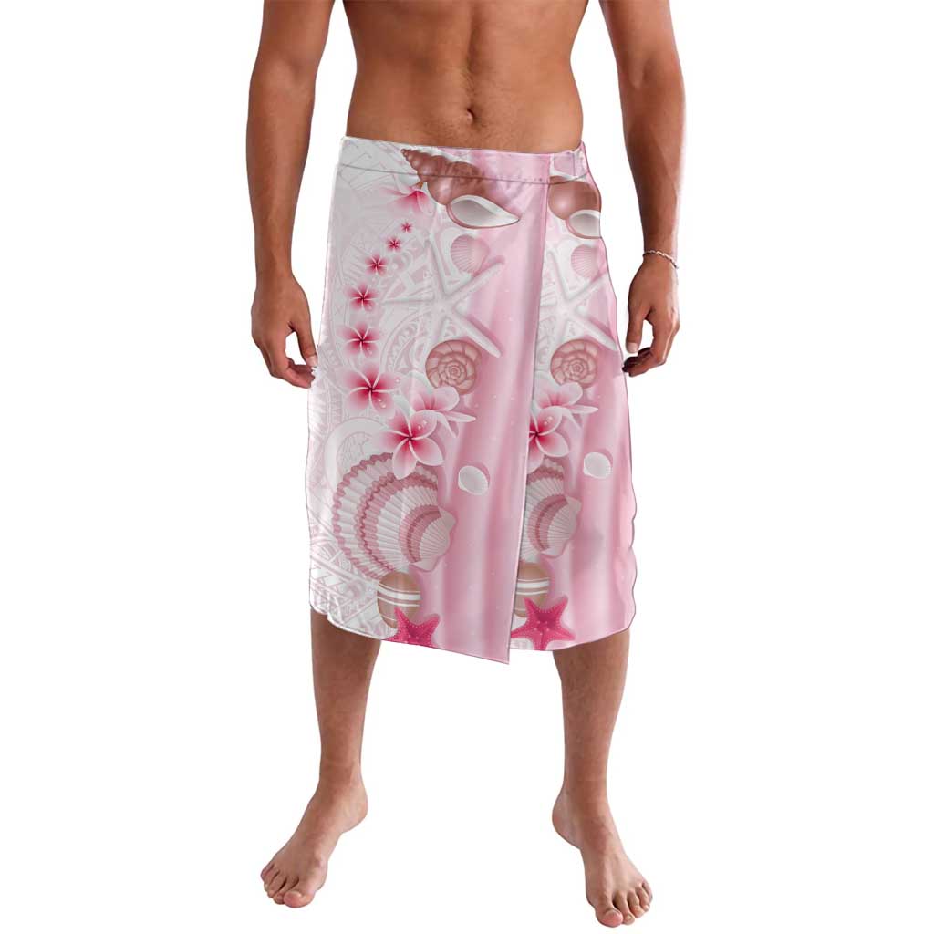 Pink Plumeria Sea Shell Lavalava Starfish Polynesian Pattern - Polynesian Pride