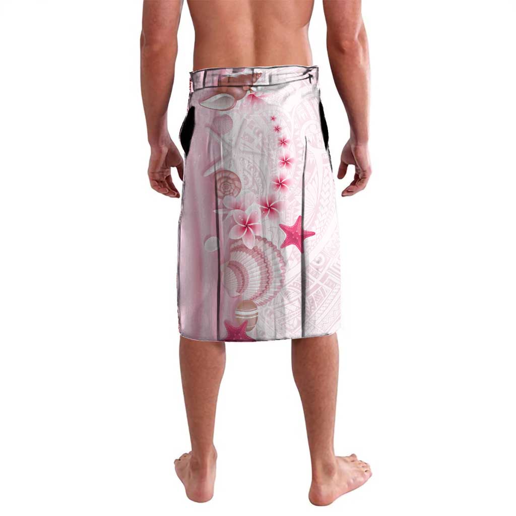 Pink Plumeria Sea Shell Lavalava Starfish Polynesian Pattern - Polynesian Pride