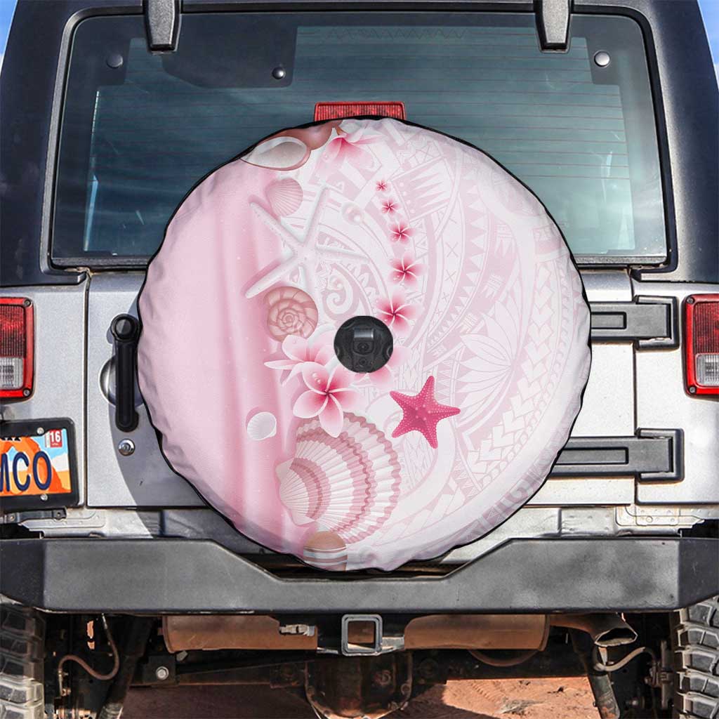 Pink Plumeria Sea Shell Spare Tire Cover Starfish Polynesian Pattern LT01 Pink - Polynesian Pride
