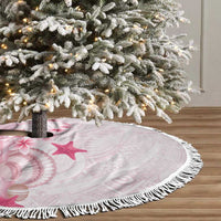 Pink Plumeria Sea Shell Tree Skirt Starfish Polynesian Pattern - Polynesian Pride