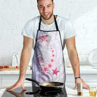 Purple Plumeria Sea Shell Apron Starfish Polynesian Pattern - Polynesian Pride