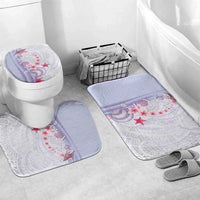 Purple Plumeria Sea Shell Bathroom Set Starfish Polynesian Pattern - Polynesian Pride