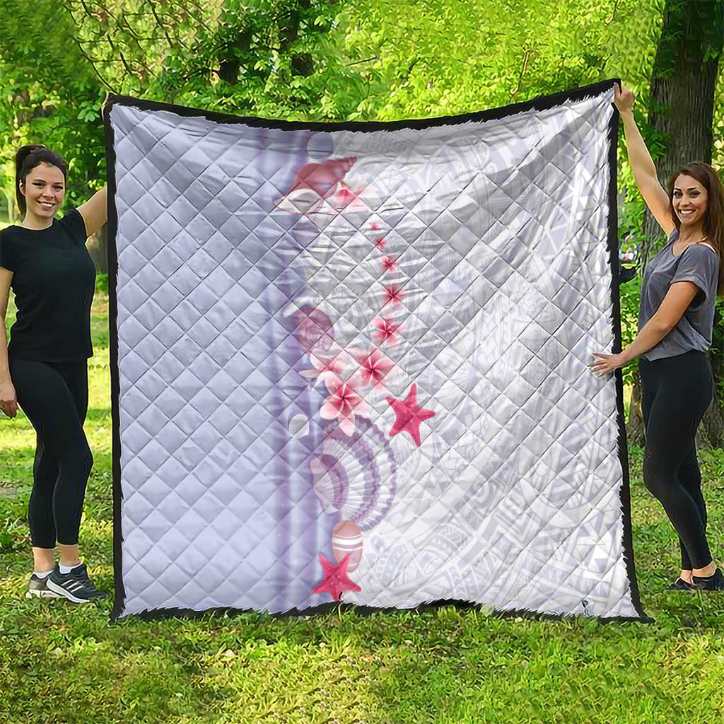 Purple Plumeria Sea Shell Quilt Starfish Polynesian Pattern - Polynesian Pride