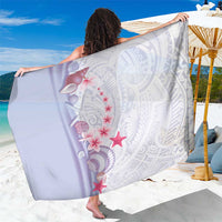 Purple Plumeria Sea Shell Sarong Starfish Polynesian Pattern - Polynesian Pride