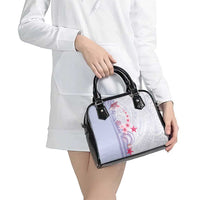 Purple Plumeria Sea Shell Shoulder Handbag Starfish Polynesian Pattern - Polynesian Pride