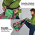 Plumeria Polynesian Pattern Grocery Bag Unique Fantasy Green Pink