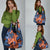 Plumeria Polynesian Pattern Grocery Bag Unique Fantasy Orange Blue