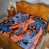 Plumeria Polynesian Pattern Quilt Unique Fantasy Orange Blue LT01 - Polynesian Pride
