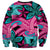 Plumeria Polynesian Pattern Sweatshirt Unique Fantasy Pink Teal