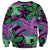 Plumeria Polynesian Pattern Sweatshirt Unique Fantasy Purple Green