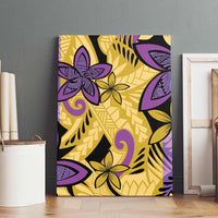 Plumeria Polynesian Pattern Canvas Wall Art Unique Fantasy Yellow Purple LT01 - Polynesian Pride