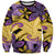 Plumeria Polynesian Pattern Sweatshirt Unique Fantasy Yellow Purple