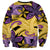 Plumeria Polynesian Pattern Sweatshirt Unique Fantasy Yellow Purple