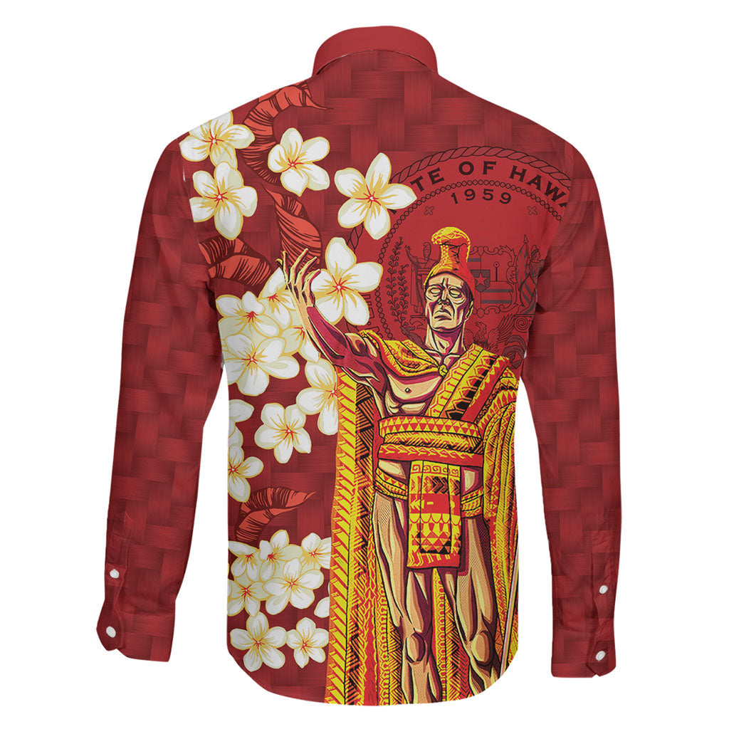 Hawaii King Kamehameha Family Matching Tank Maxi Dress and Hawaiian Shirt Plumeria Lauhala Pattern LT01 - Polynesian Pride