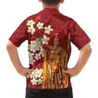 Hawaii King Kamehameha Hawaiian Shirt Plumeria Lauhala Pattern LT01 - Polynesian Pride