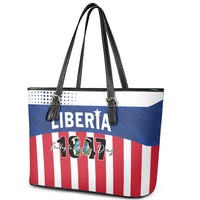 Liberia 1847 Leather Tote Bag Happy Independence Day
