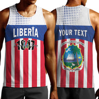 Personalized Liberia 1847 Men Tank Top Happy Independence Day