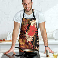 Hawaii Christmas Poinsettia Lei Apron Tapa Pattern - Polynesian Pride