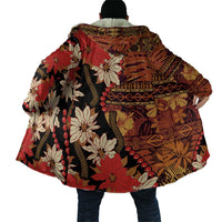 Hawaii Christmas Poinsettia Lei Cloak Tapa Pattern - Polynesian Pride