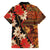 Hawaii Christmas Poinsettia Lei Family Matching Summer Maxi Dress and Hawaiian Shirt Tapa Pattern - Polynesian Pride
