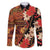 Hawaii Christmas Poinsettia Lei Family Matching Summer Maxi Dress and Hawaiian Shirt Tapa Pattern - Polynesian Pride