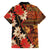 Hawaii Christmas Poinsettia Lei Hawaiian Shirt Tapa Pattern - Polynesian Pride
