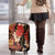 Hawaii Christmas Poinsettia Lei Luggage Cover Tapa Pattern - Polynesian Pride
