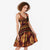 Hawaii Christmas Poinsettia Lei Midi Dress Tapa Pattern - Polynesian Pride