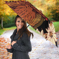 Hawaii Christmas Poinsettia Lei Umbrella Tapa Pattern - Polynesian Pride